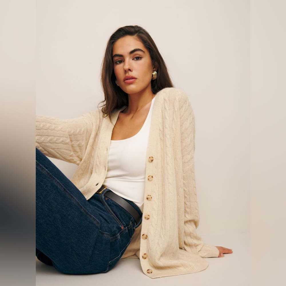 Reformation Giusta Oversized Cashmere Cardigan